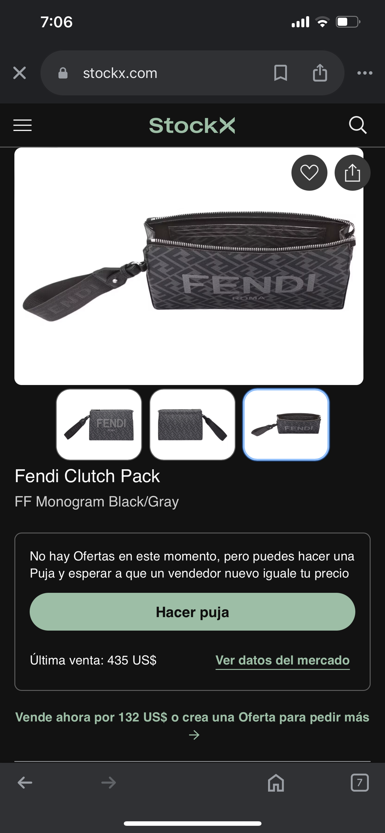 FENDI Clutch Pack Black