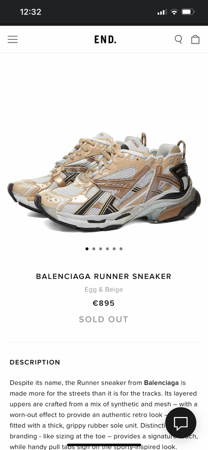 BALENCIAGA RUNNER Egg Beige