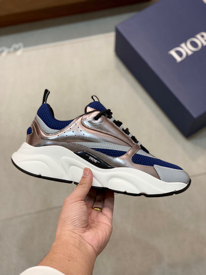 Dior B22 BLUE TECHNICAL MESH AND SILVER