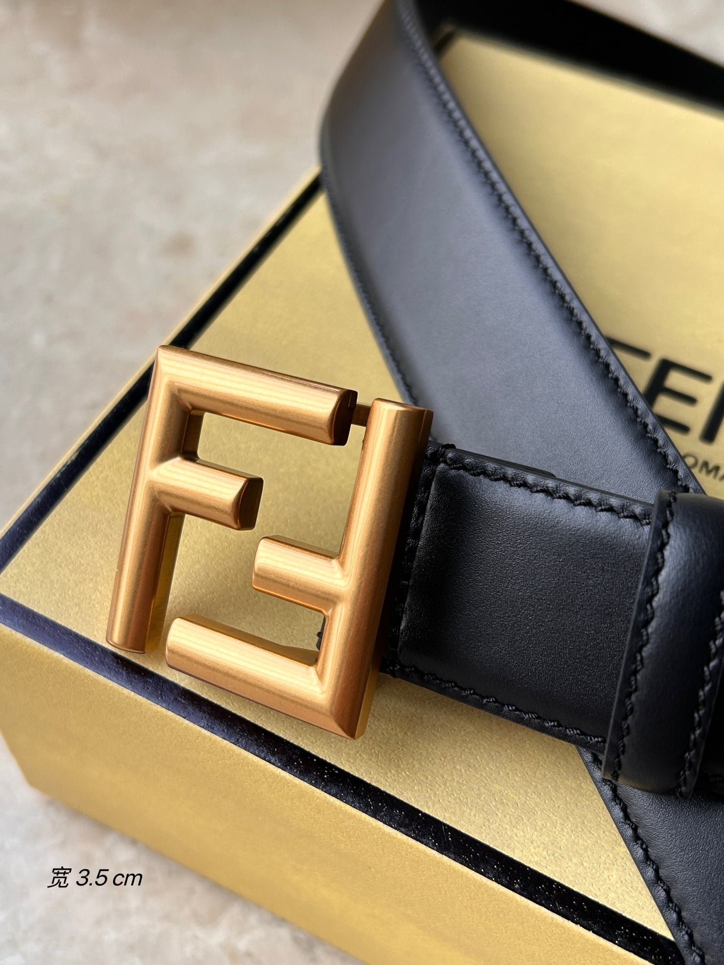 FENDI BLACK FF BELT