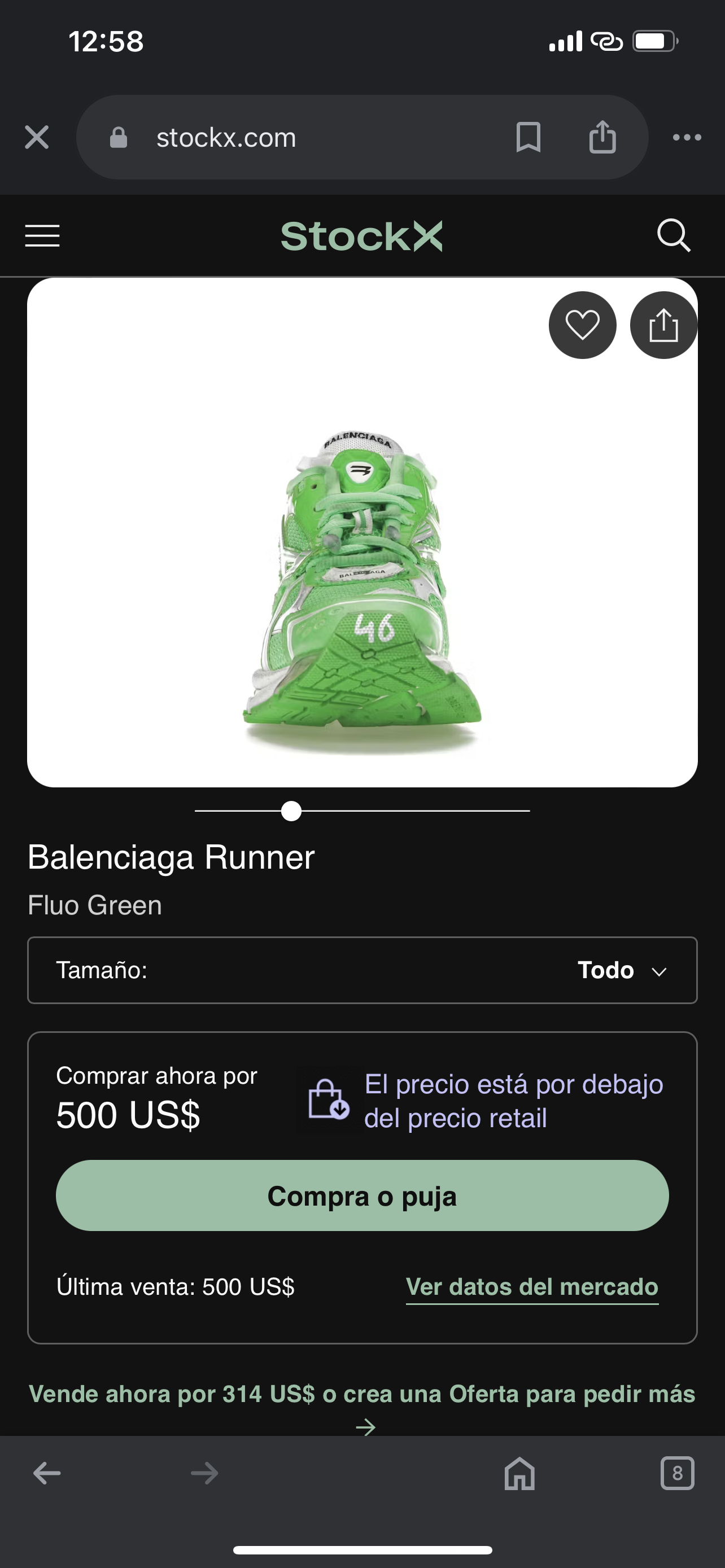 BALENCIAGA RUNNER Flou Green