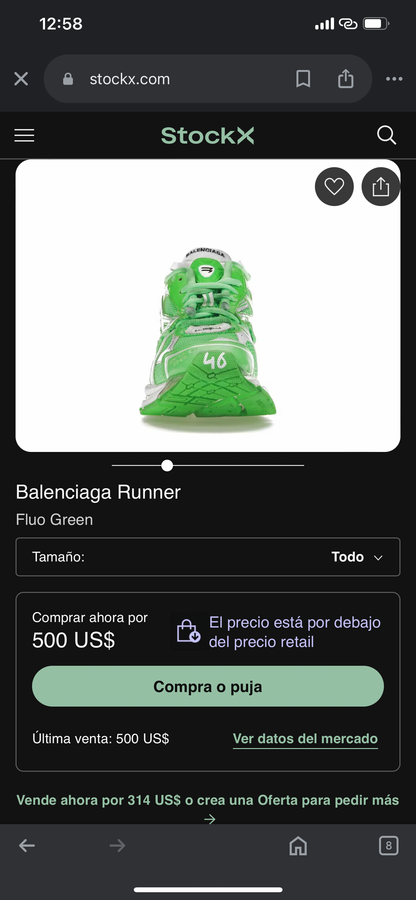 BALENCIAGA RUNNER Flou Green