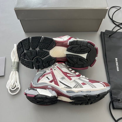 BALENCIAGA RUNNER Grey Red Wine