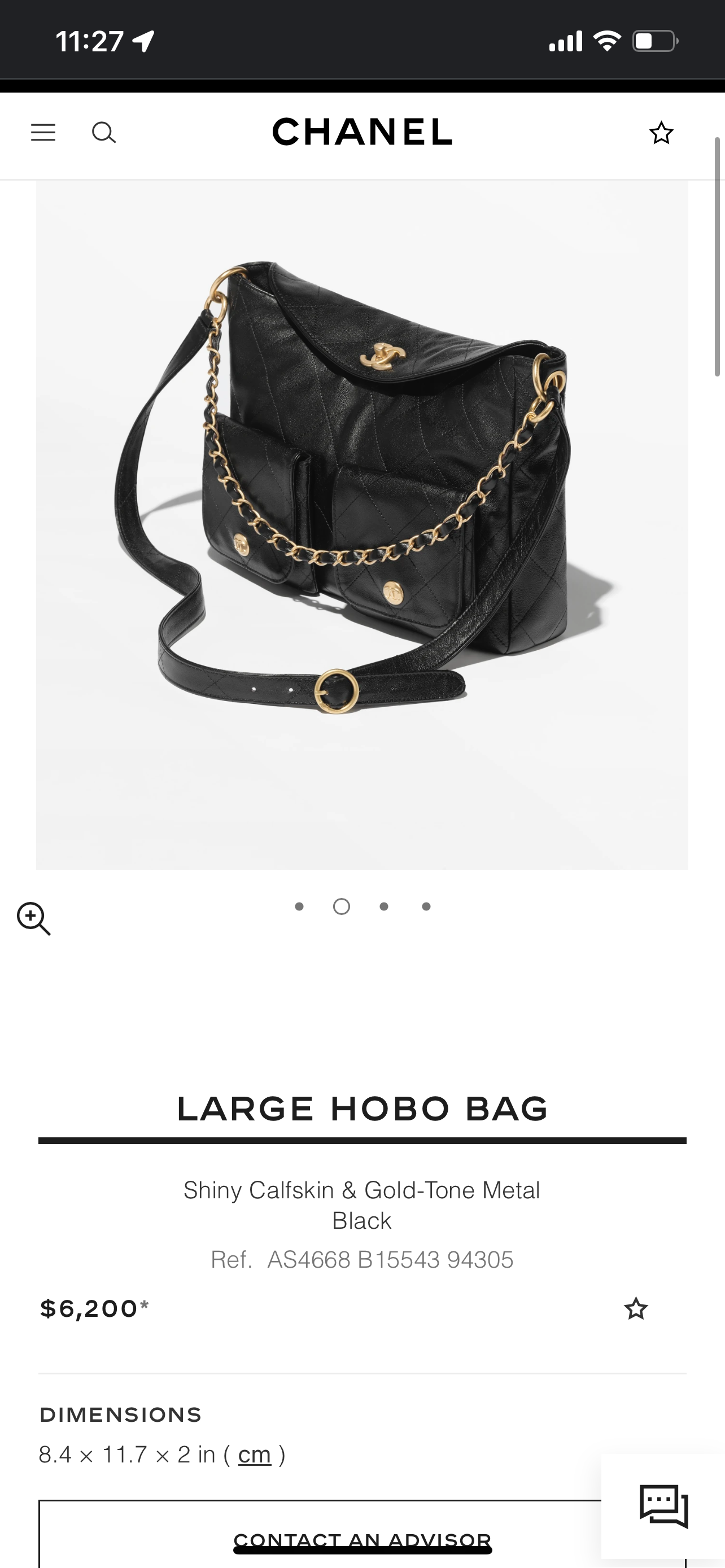 CHANEL Large Hobo Bag