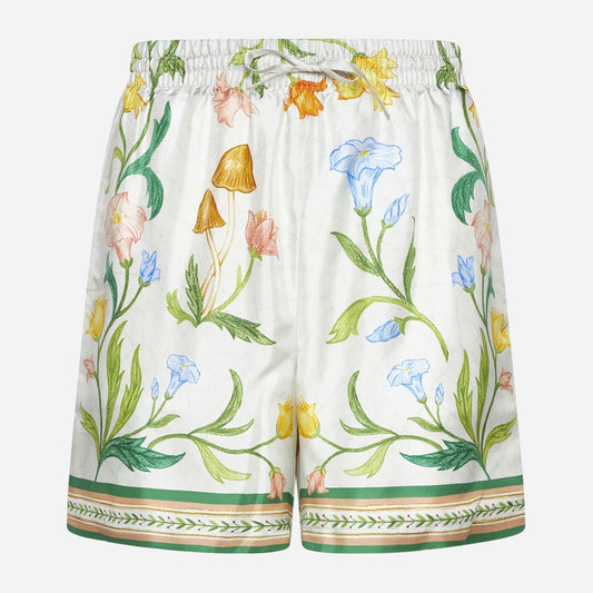 CASABLANCA L’arche Fleurie print  SILK SHORT