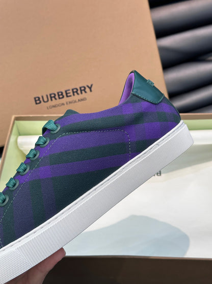 Burberry Check cotton sneakers - Color Royal