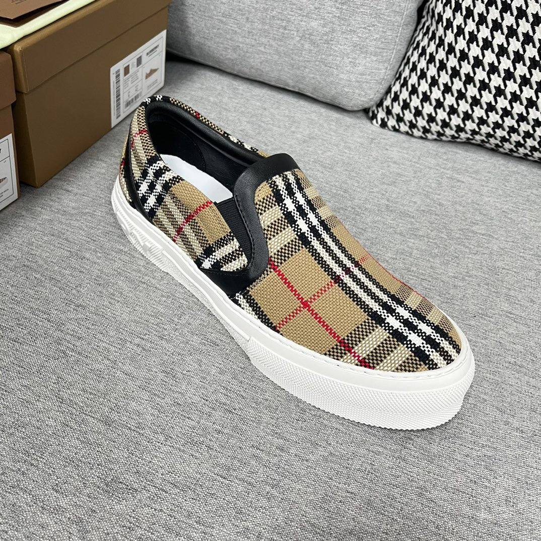 BURBERRY Vintage Check Cotton Wool Blend Sneakers