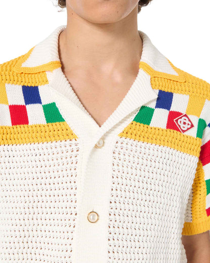 CASABLANCA CROCHET KNIT SHIRTS