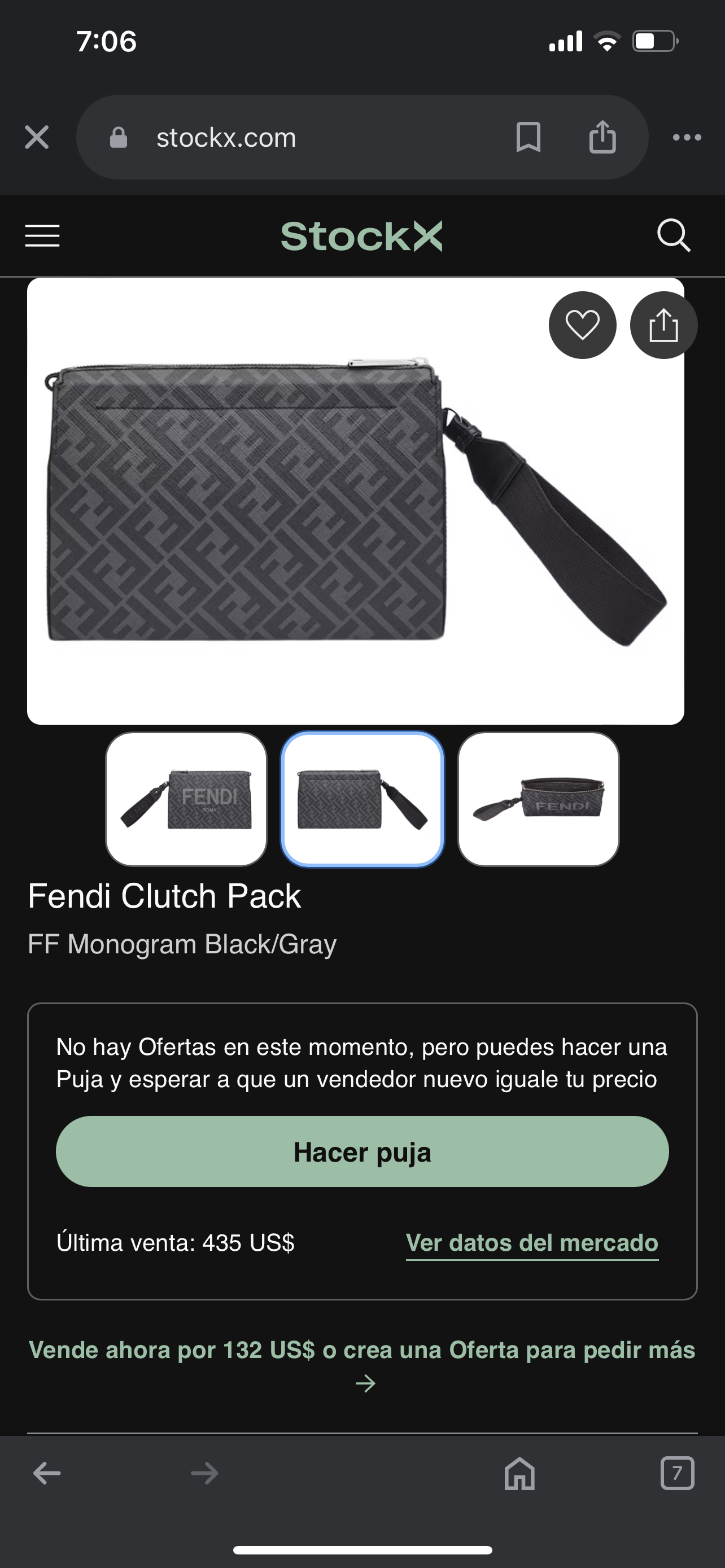 FENDI Clutch Pack Black