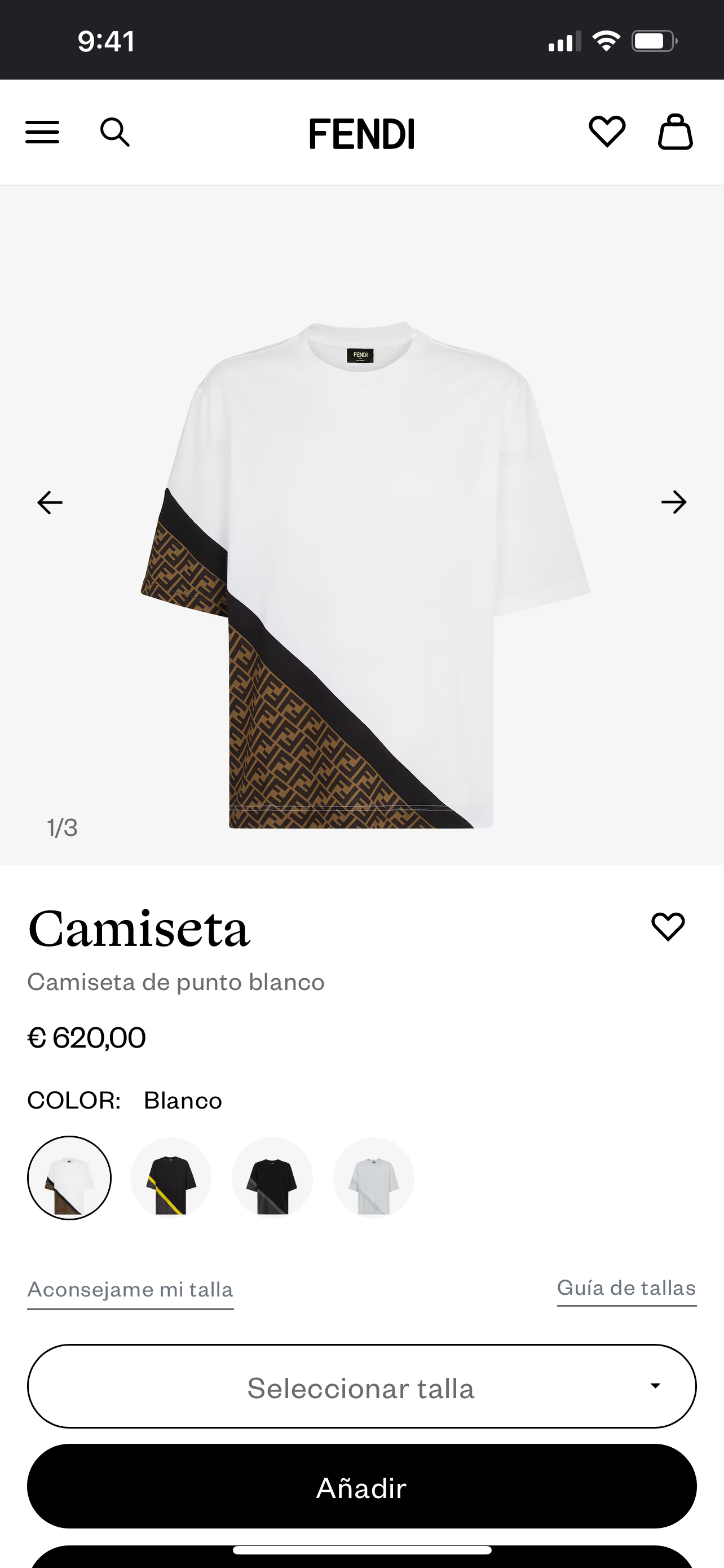 FENDI T-SHIRT BLANCO