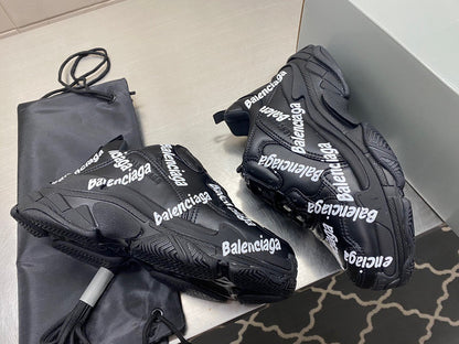 Balenciaga TRIPLE S LOGOTYPE SNEAKER IN BLACK