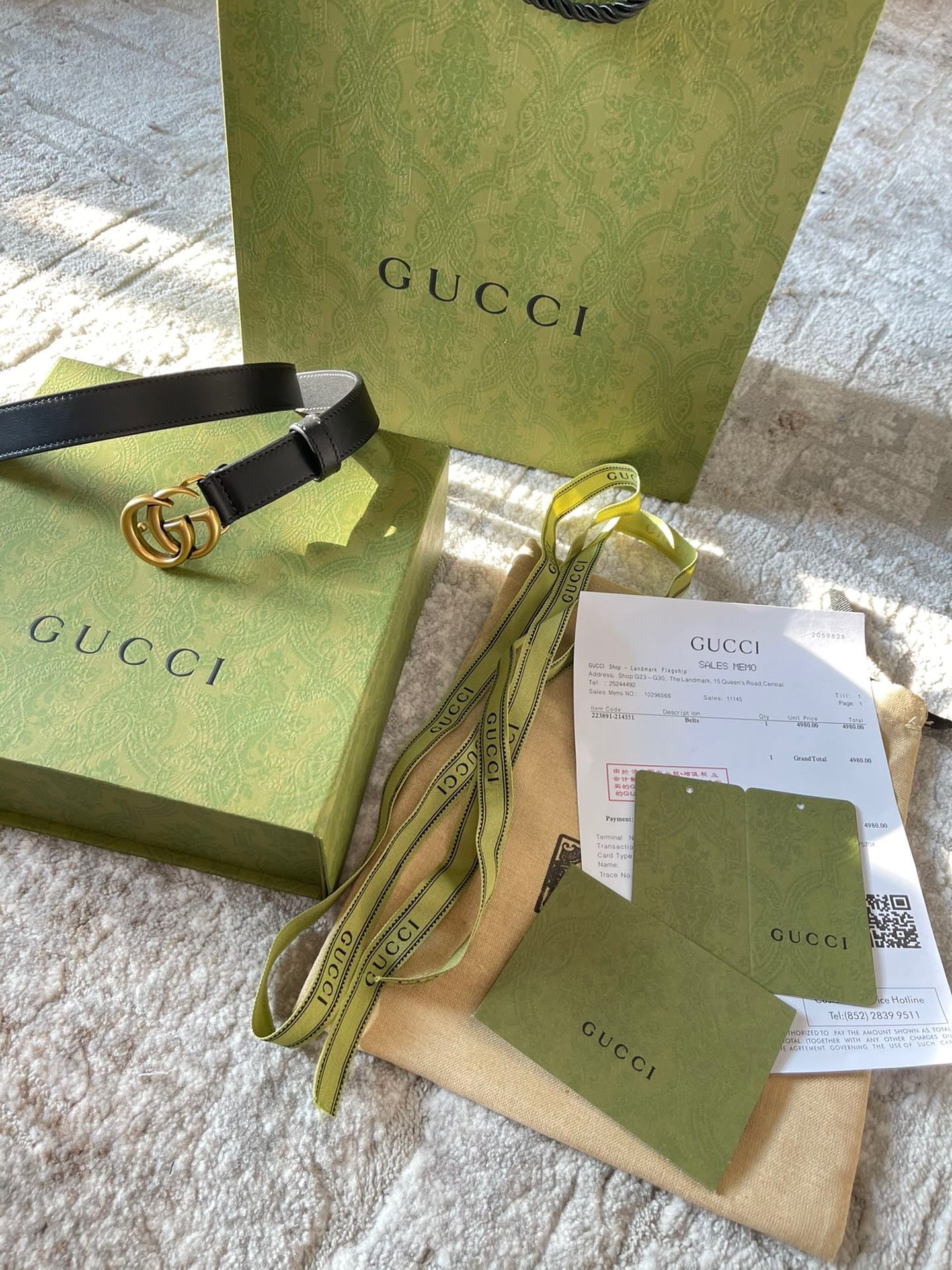 Gucci GG MARMONT THIN BELT 2cm