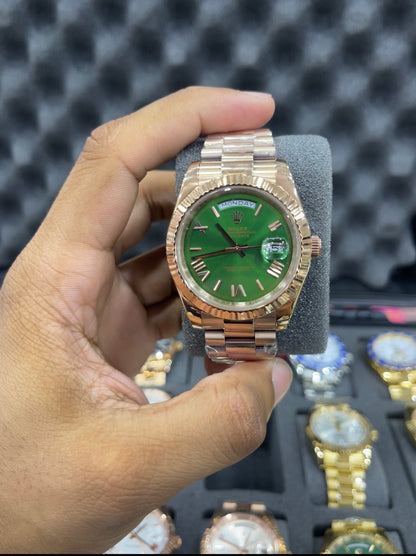 Rolex Day-Date 40
Everose Gold Olive Green 'Anniversary' Dial Ref: 228235