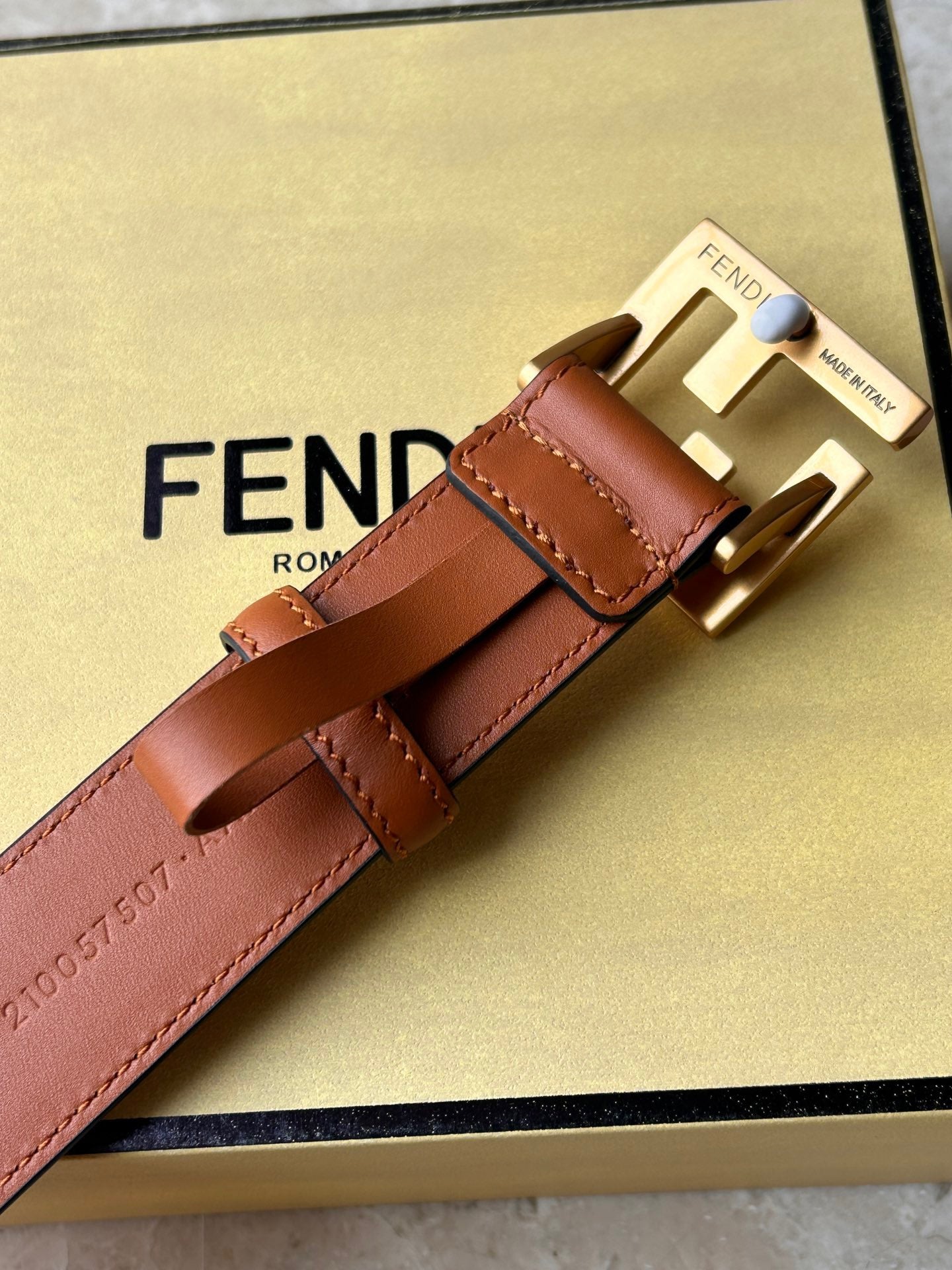 FENDI brown FF BELT