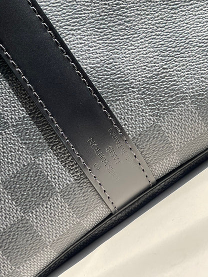 LV Keepall con bandolera Toile Damier Graphite