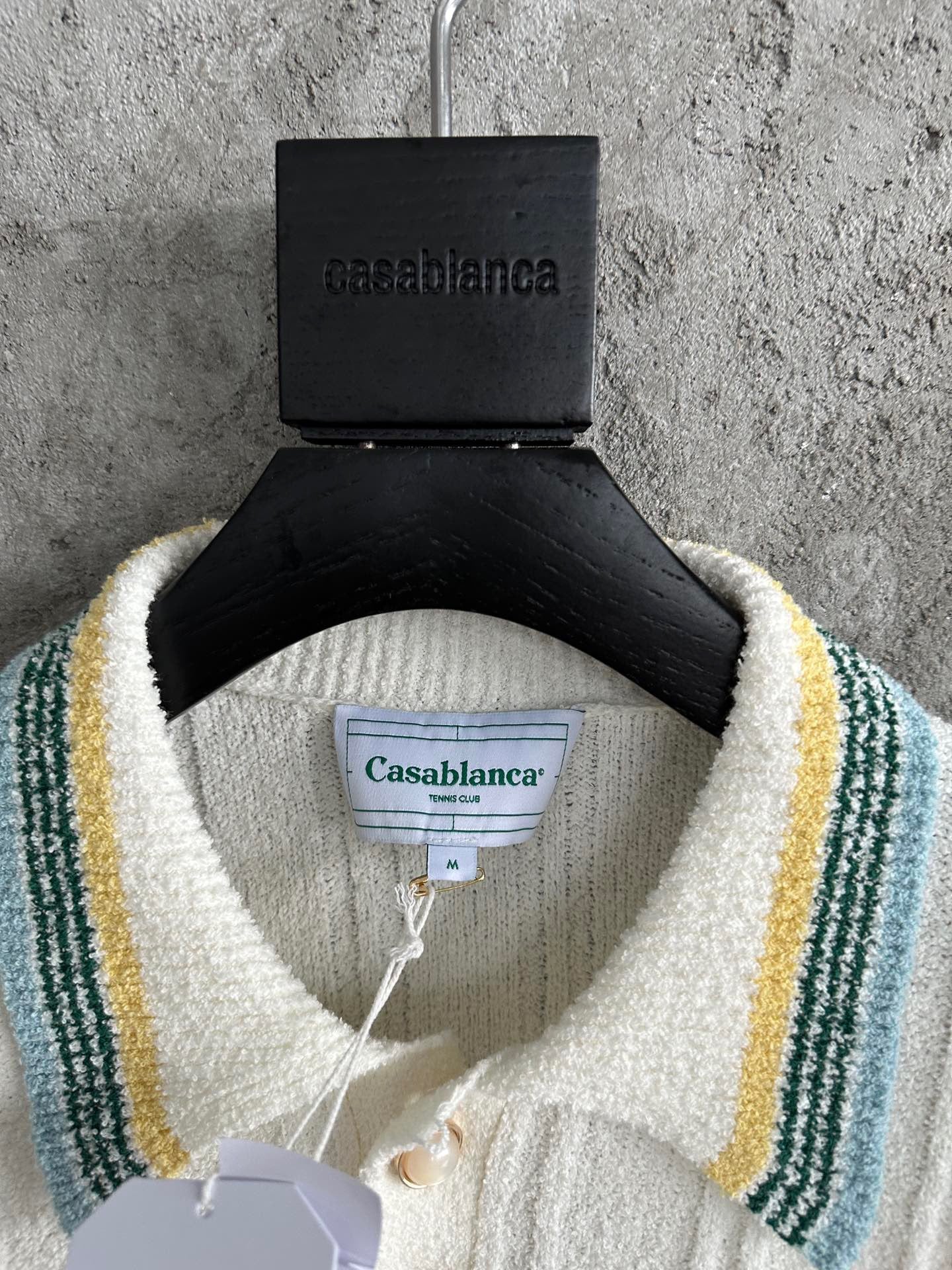 CASABLANCA RIB BOUCLE POLO CROCHET