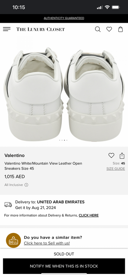 VALENTINO Open Leather