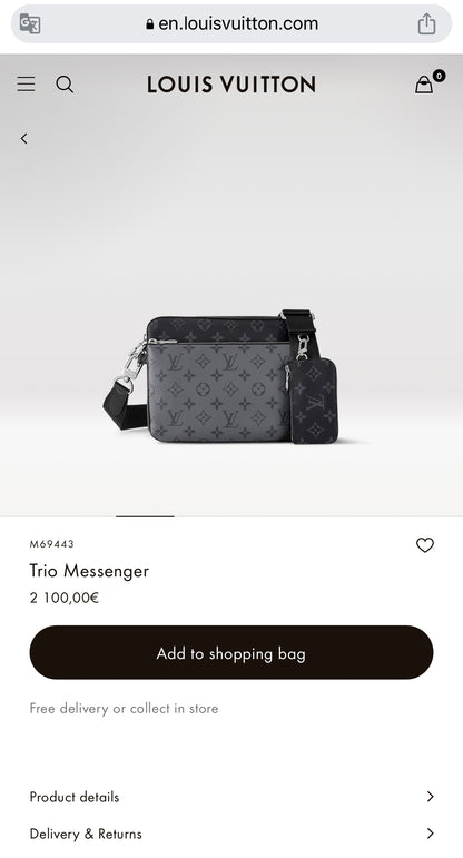 LV Trio Messenger M69443