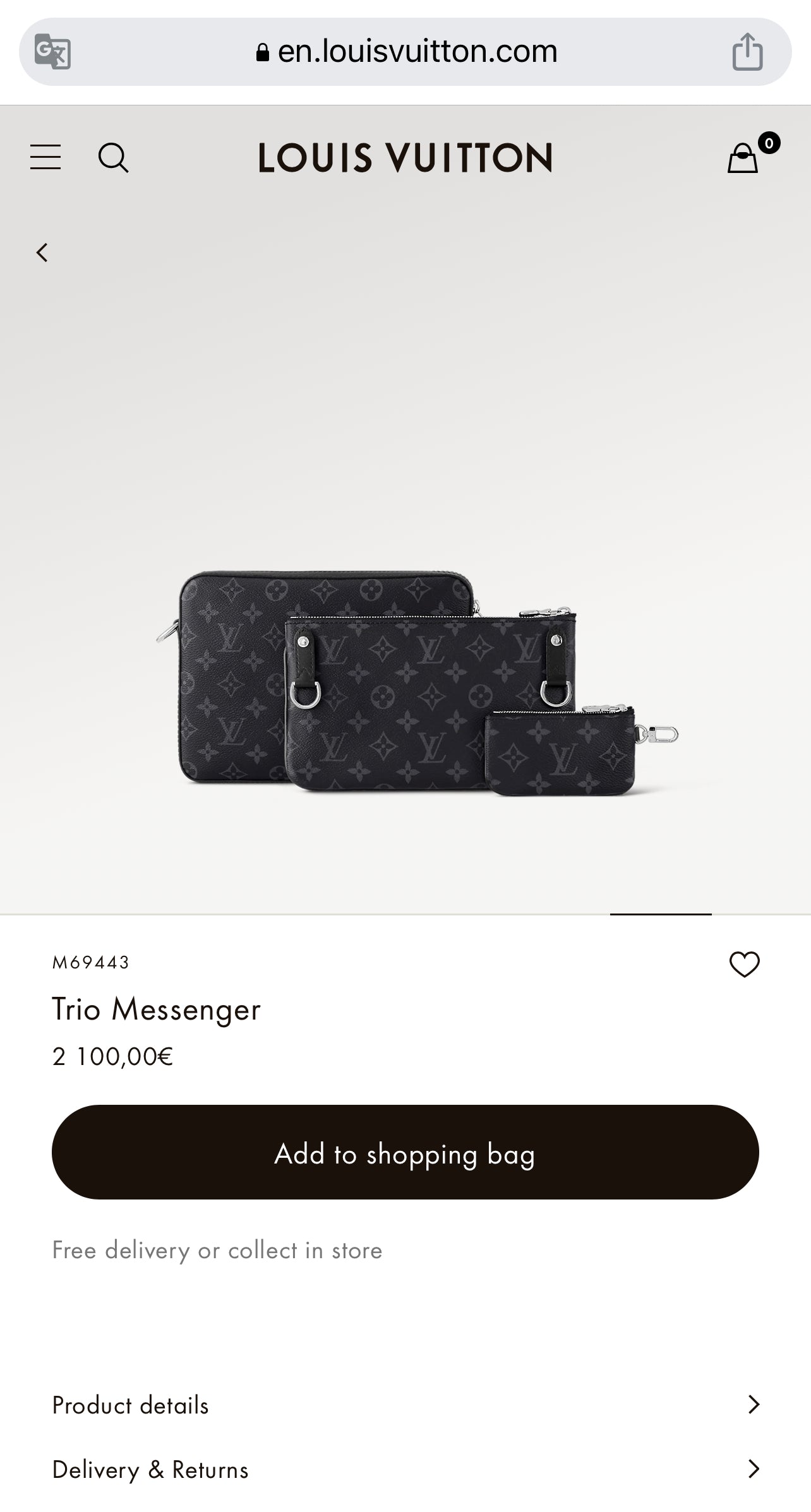 LV Trio Messenger M69443