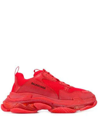 Balenciaga Triple S Clear Sole RED