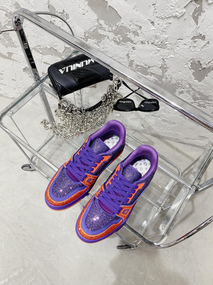 LV Trainer Sneaker Purple Crystals 1AA6QR