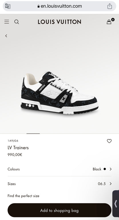 LV Trainer  'DENIM NOIR' 1A9JG6