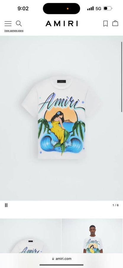 Amiri OVERSIZED AMIRI MERMAID TEE (2 COLORES)