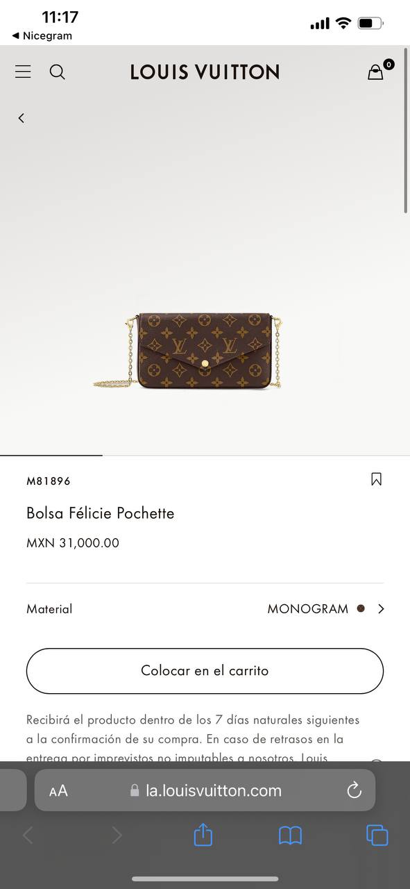 LV Bolsa Félicie Pochette CROSSBODY M81896