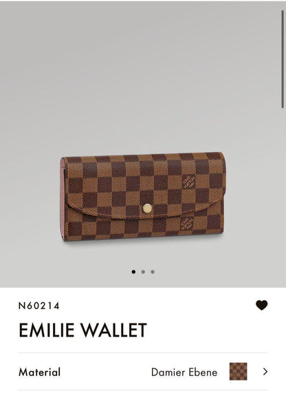 LV EMILIE WALLET M62235