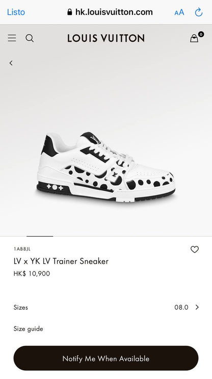 LV x YK LV Trainer Sneaker 1AB8JL