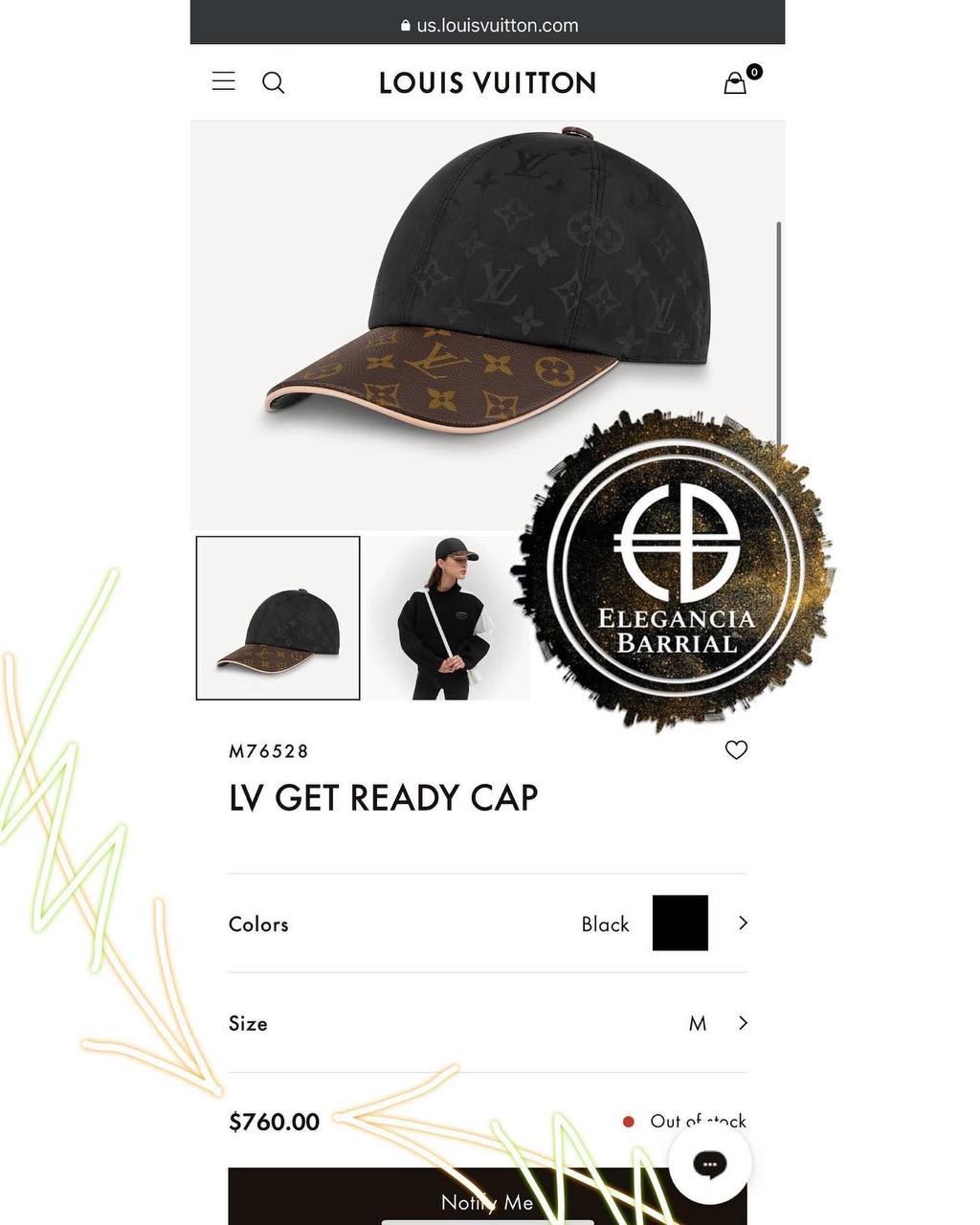 ACCHAT3 LV Cap NEGRA / BEIGE