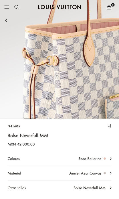 LV NEVER FULL MM  (VARIOS COLORES)