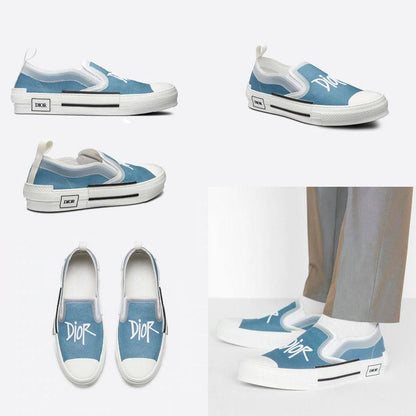 B23 SLIP ON BLUE CANVAS SNEAKER