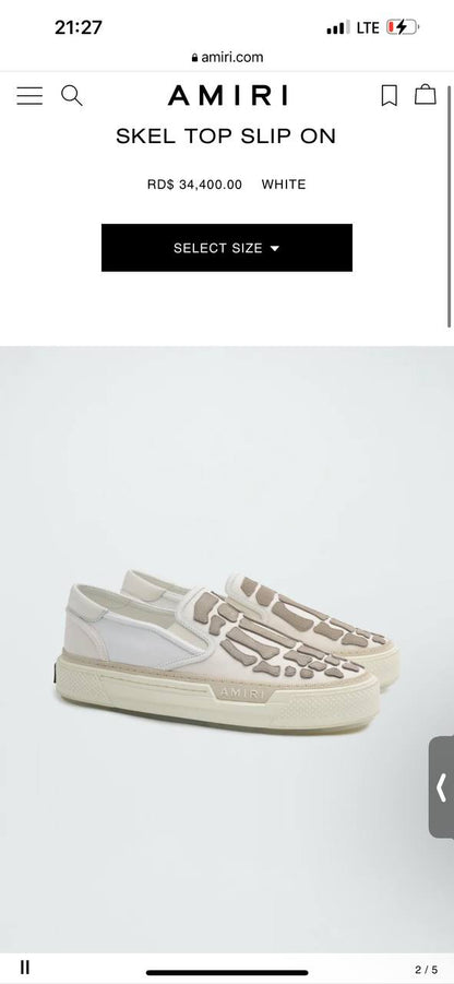 AMIRI Skel top slip on