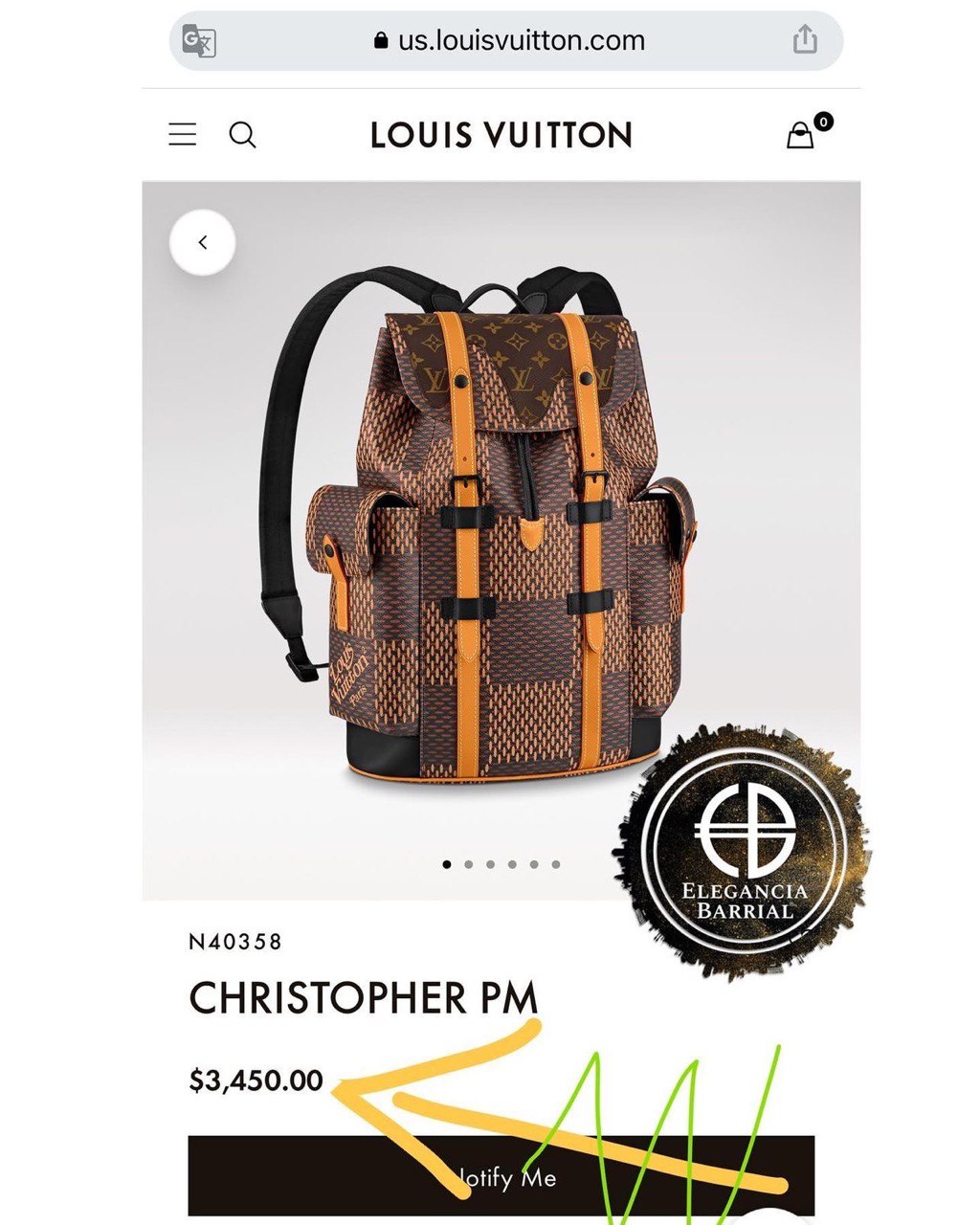 LV CHRISTOPHER (VARIAS) N40358 N43735