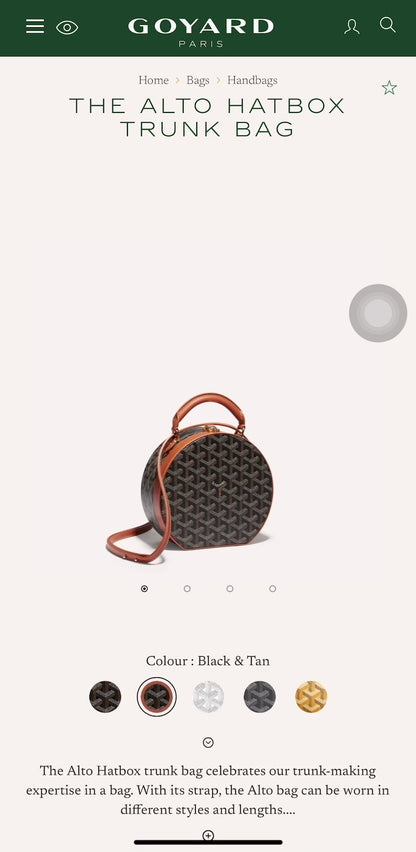 GOYARD The Alto Hatbox Trunk Bag