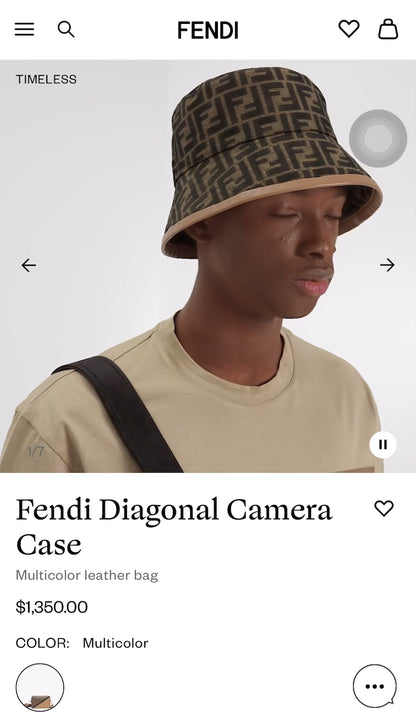 Fendi Diagonal Camera Case Fendi Roma